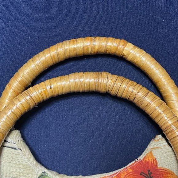 Lord & Taylor Beads Sequins Fringe Tropical Floral Handbag Top Handles - Picture 9 of 12